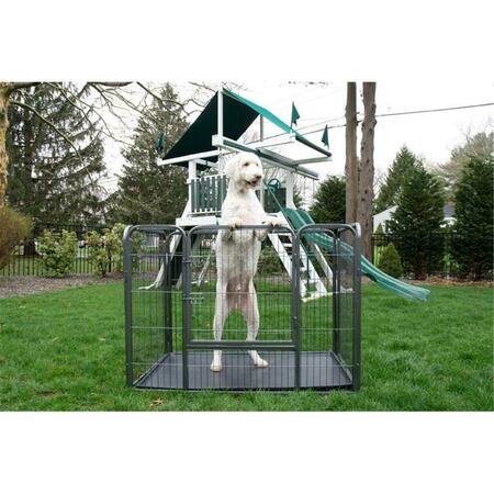 ICONIC PET 36 in. Heavy Duty Rectangle Tube Pen Dog Cat Pet Training Kennel Crate 92145